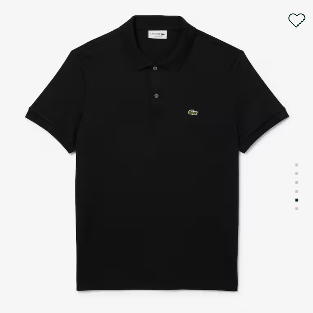 Lacoste Men's Regular Fit Pima Cotton Polo (Black)